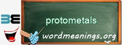WordMeaning blackboard for protometals